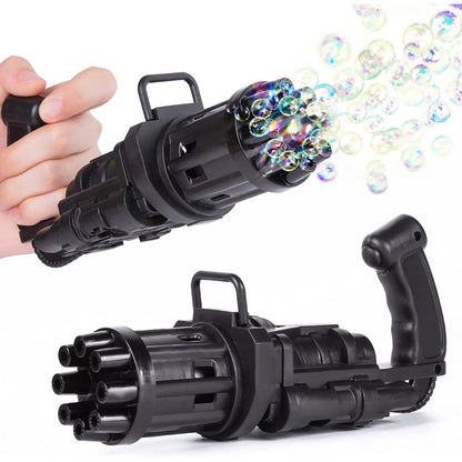 Automatic Bubble Gun Toys for Kids Plastic Machine Gun Toy