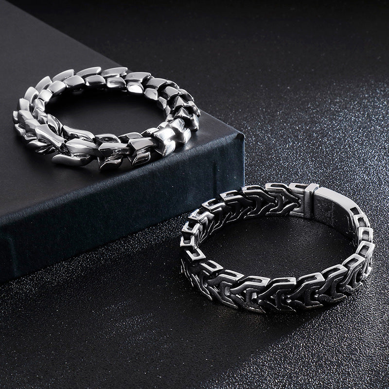 Metallic Men's chain bracelet