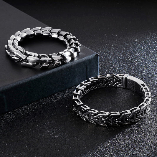 Metallic Men's chain bracelet