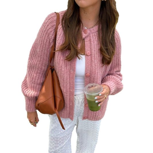 Long Sleeve Button Sweater for Girls
