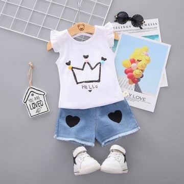 Baby Girl Shorts T-shirt 2pcs
