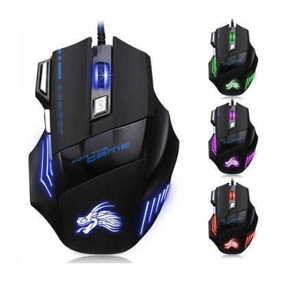Battlegrounds 7-key Colorful Breathing Light E-sports Gaming Mouse