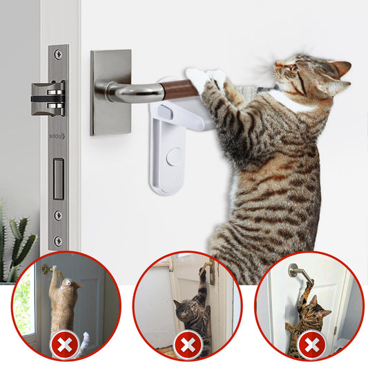 Powerful Door Lever Lock Opening Artifact Anti-pet. Easy To Install with High Strength Material.