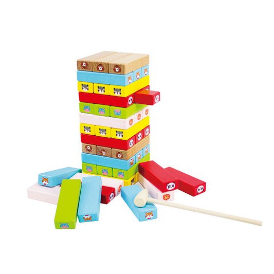 Children's Parent-child Interaction Puzzle Stacking High Blocks