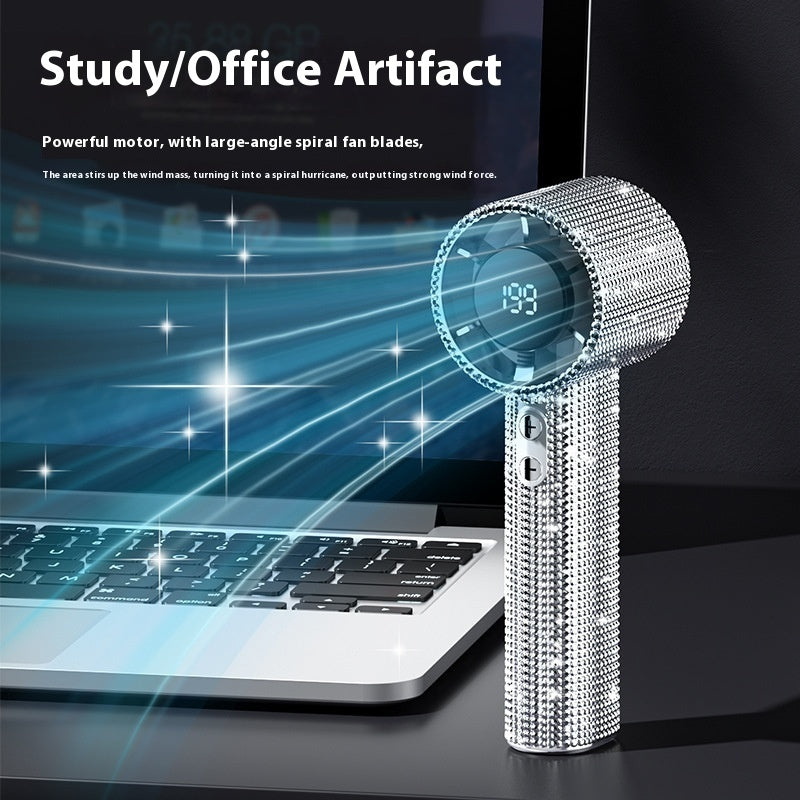 Turbine Little Fan USB Digital Display Portable Long Endurance Fan