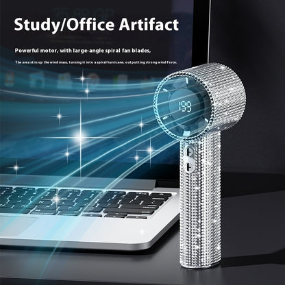 Turbine Little Fan USB Digital Display Portable Long Endurance Fan