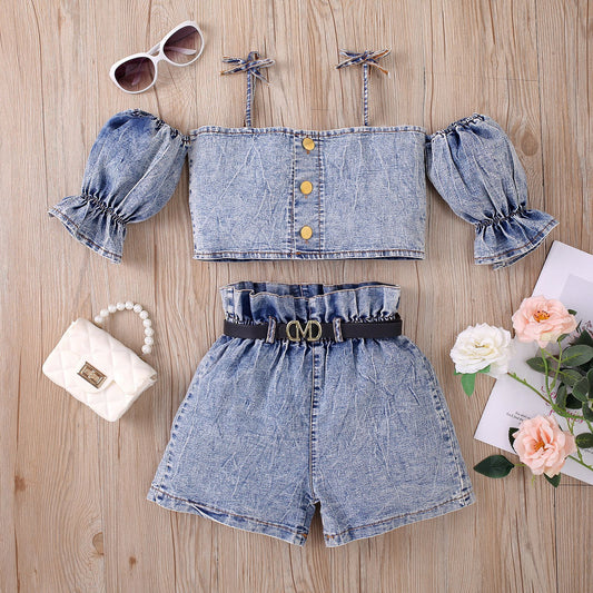 Girl Denim Open Top