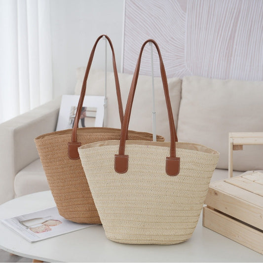Premium Shoulder Crossbody Straw Bag Woven Bag Beach Bag New Women's Tote Bag Large Capacity