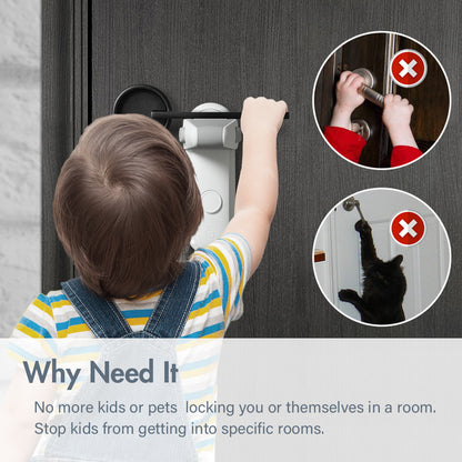 Powerful Door Lever Lock Opening Artifact Anti-pet. Easy To Install with High Strength Material.