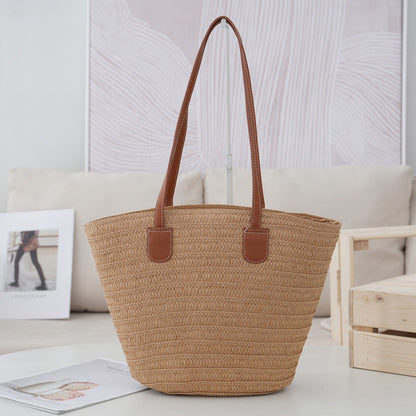 Premium Shoulder Crossbody Straw Bag Woven Bag Beach Bag New Women's Tote Bag Large Capacity