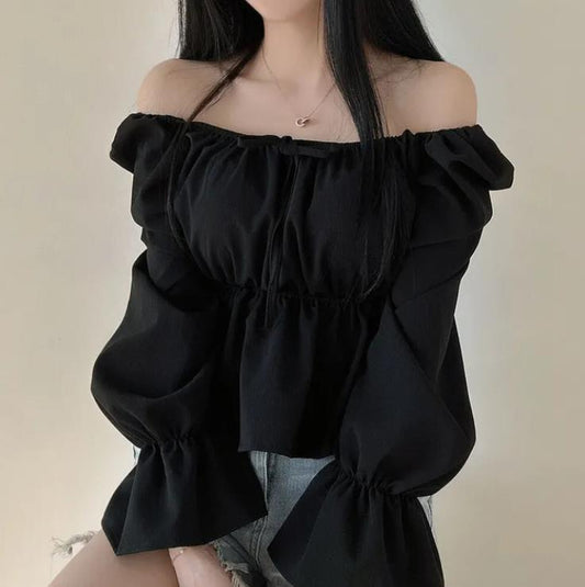 Korean Style Gentle Puff Sleeve Shirt Women