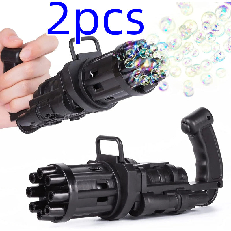 Automatic Bubble Gun Toys for Kids Plastic Machine Gun Toy