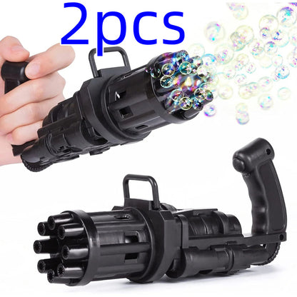 Automatic Bubble Gun Toys for Kids Plastic Machine Gun Toy