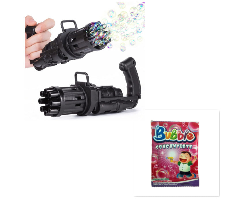 Automatic Bubble Gun Toys for Kids Plastic Machine Gun Toy