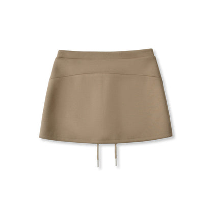 Sweet Hot Girl Style Sexy Low Waist Drawstring Skirt Hip Skirt For Women