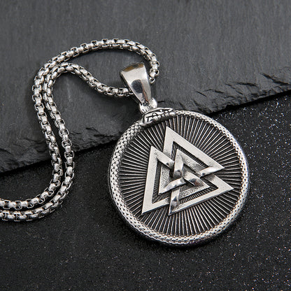 Stainless Steel Pendant Vintage Cult Necklace