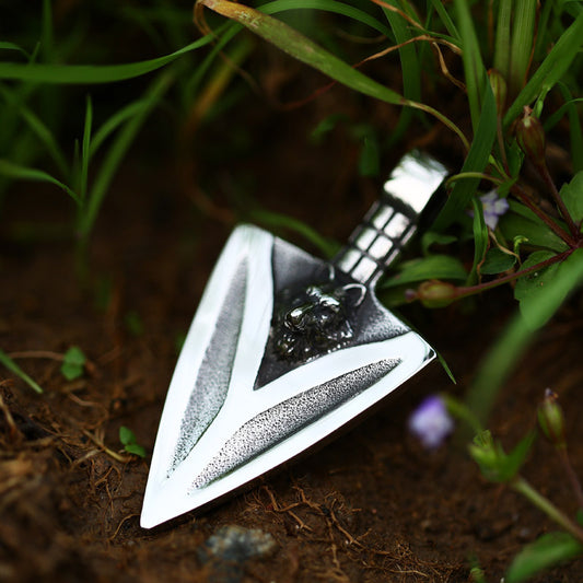 New Vintage Stainless Steel Wolf Head Spearhead Pendant