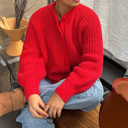 Long Sleeve Button Sweater for Girls