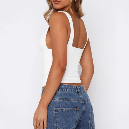 Fashion Personality Sleeveless Vest T-shirt For Women