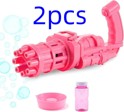 Automatic Bubble Gun Toys for Kids Plastic Machine Gun Toy