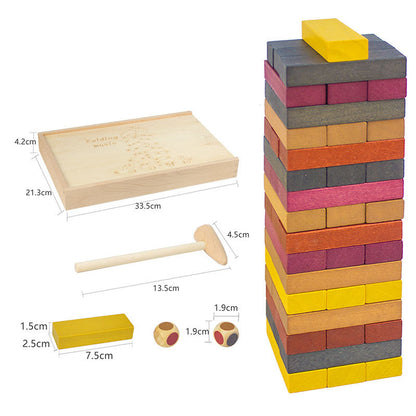Children's Parent-child Interaction Puzzle Stacking High Blocks