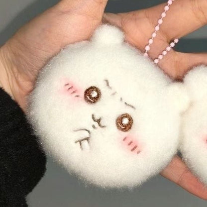 Cute doll plush bag hanger