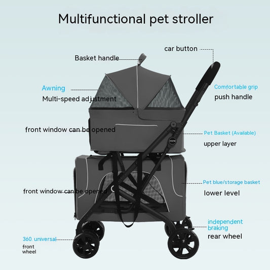Dog & Cat Lightweight Folding Trolley