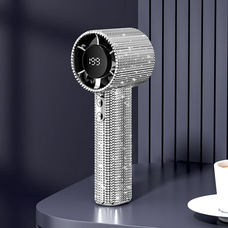 Turbine Little Fan USB Digital Display Portable Long Endurance Fan