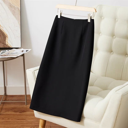 Mid-length Summer Versatile Straight Skirt