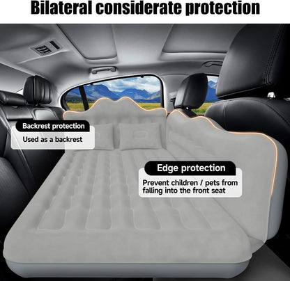 Car Air Mattress, Inflatable SUV Truck Air Mattress Back Seat Camping Bed Thickened Car Sleeping Pad For Travel, Car Bed SUV Mattress With 2 Pillows