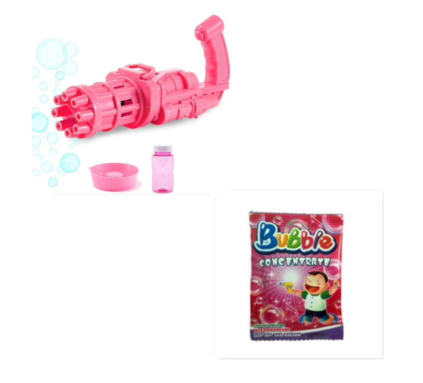 Automatic Bubble Gun Toys for Kids Plastic Machine Gun Toy