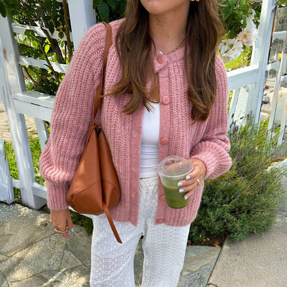 Long Sleeve Button Sweater for Girls
