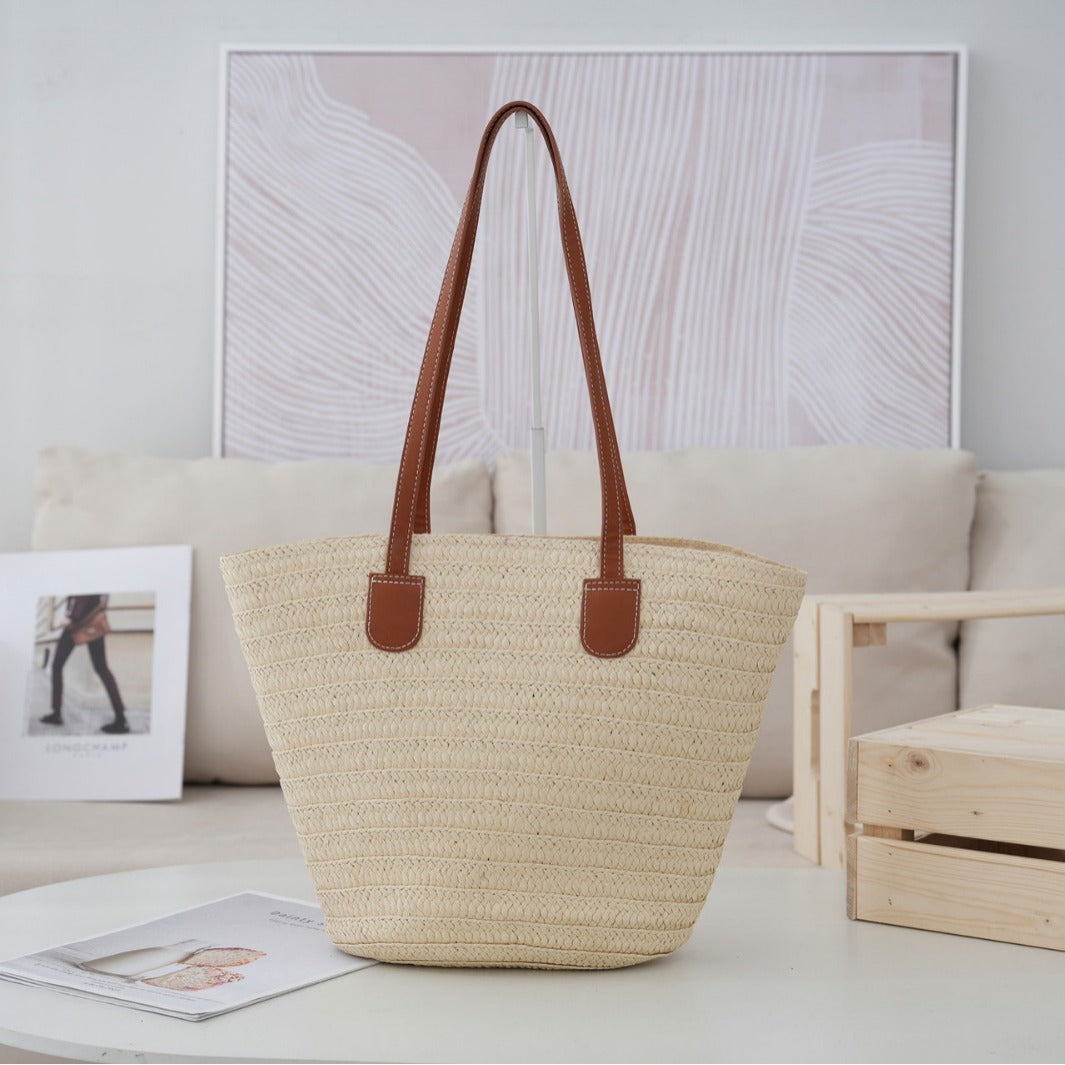 Premium Shoulder Crossbody Straw Bag Woven Bag Beach Bag New Women's Tote Bag Large Capacity